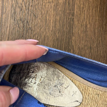 Load image into Gallery viewer, Sz 7 Ralph Lauren Cecilia Periwinkle Blue Espadrille Wedge Sandals