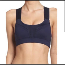 Load image into Gallery viewer, Size Large Alo Yoga Navy Blue Thick Strap Equalizer Sports Bra