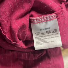 Load image into Gallery viewer, Large Wrangler Twenty X Magenta Silver Stripe Rhinestone Western Rodeo Button Up