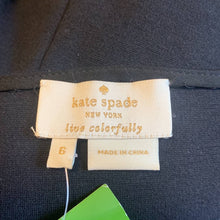 Load image into Gallery viewer, Size 6 Kate Spade NWT Black Ponte Sleeveless Peplum Top With Shoulder Bows