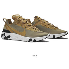Load image into Gallery viewer, Size 6 Nike React Element 55 'Metallic Gold' Tennis Shoes