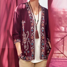 Load image into Gallery viewer, Size XL Soft Surroundings Boho BELLA COZY TOPPER - FLEECE KNIT Embroidered Cardigan