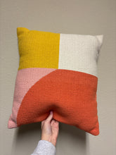 Load image into Gallery viewer, Threshold Boho Color Block Square Throw Pillow in an Ivory/Peach combination
