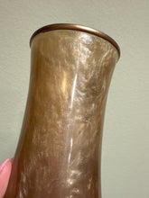 Load image into Gallery viewer, Small Vintage Gold Bronze Dried Flower Vase
