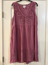 Load image into Gallery viewer, Large Knox Rose Boho Embroidered Eyelet Sleeveless Dress
