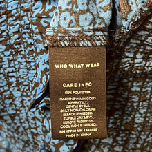 Load image into Gallery viewer, XL Who What Wear Blue Black Floral Button Up Blouse
