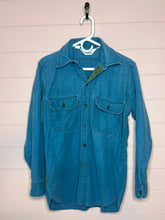 Load image into Gallery viewer, Medium Woolrich Men’s Blue Button Up Shacket
