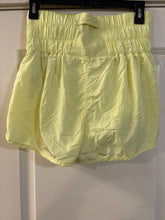 Load image into Gallery viewer, Medium Free People High Waisted Neon Yellow Running Shorts
