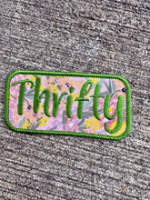 Load image into Gallery viewer, Thrifty Floral Patch | Upcycled Textile Patch | Embroidered Thrifty Gift
