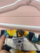 Load image into Gallery viewer, Medium Crazy Train Sunflower Fringe Soft Pull On Shorts
