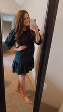 Load image into Gallery viewer, Medium Dark Gray Eyelet Ruffle Dress

