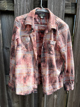 Load image into Gallery viewer, Medium Womens Bleached Flannel Button Up
