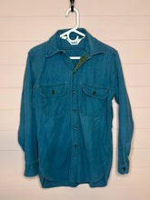 Load image into Gallery viewer, Medium Woolrich Men’s Blue Button Up Shacket
