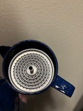 Load image into Gallery viewer, Vintage Blue Speckled Enamel Farmhouse Percolator For Coffee
