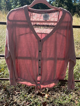 Load image into Gallery viewer, Large Knox Rose Pink Waffle Knit Top
