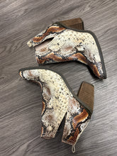 Load image into Gallery viewer, 6 Very Volatile Snakeskin Ankle Booties
