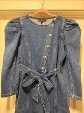 Load image into Gallery viewer, Size 18 Eloquii NWOT Long Puff Sleeve Denim Jumpsuit
