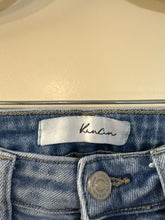 Load image into Gallery viewer, 5/26 Kancan Light Wash High Rise Split Flare Jeans
