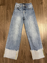 Load image into Gallery viewer, 0/24 Risen High Rise Ankle Wide Cuffed Jeans
