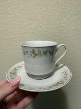 Load image into Gallery viewer, vintage FTD floral porcelain teacup and saucer set
