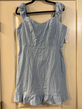 Load image into Gallery viewer, Large Old Navy NWT Cotton  Fit &amp; Flare Puff-Sleeve Jean Mini Dress

