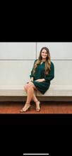 Load image into Gallery viewer, XL As U Wish Emerald Green Long Sleeve Shift Dress
