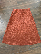 Medium SHEIN Leopard Satin Midi Skirt