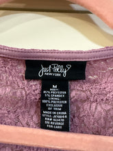Load image into Gallery viewer, Medium Just Polly Boho Mauve Lace Top
