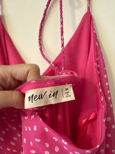Load image into Gallery viewer, Medium New In Hot Pink Polka Dot Braided Strap Mini Dress
