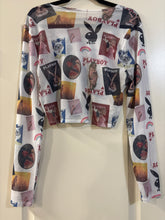 Load image into Gallery viewer, L/XL Playboy Shear Crop Top
