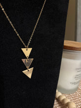 Load image into Gallery viewer, Gold-Tone Minimalist Triangle Pendant Necklace
