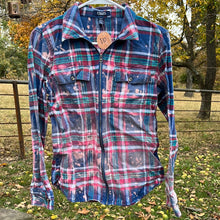 Load image into Gallery viewer, Small Long Sleeve Bleached Flannel
