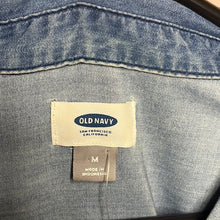 Load image into Gallery viewer, Medium Old Navy Chambray Short Sleeve Cotton Dress
