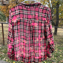 Load image into Gallery viewer, Large Long Sleeve Bleached Flannel
