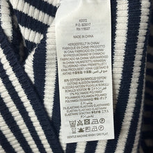 Load image into Gallery viewer, Large Boden Navy &amp; White Stripped Turtle Neck Shirt
