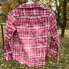 Load image into Gallery viewer, Kids 10-12 Long Sleeve Bleached Flannel
