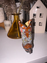 Load image into Gallery viewer, Small Ceramic Western Cowboy Boot Decorative Figure
