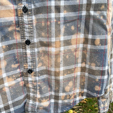 Load image into Gallery viewer, Large Long Sleeve Bleached Flannel

