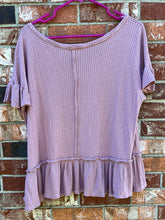 Load image into Gallery viewer, Large Pink Lily Waffle Knit Top
