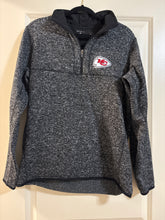 Load image into Gallery viewer, Large Antigua Kansas City Chiefs Heathered Quarter Zip Pullover
