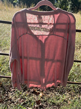 Load image into Gallery viewer, Large Knox Rose Pink Waffle Knit Top
