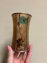 Load image into Gallery viewer, Small Vintage Gold Bronze Dried Flower Vase
