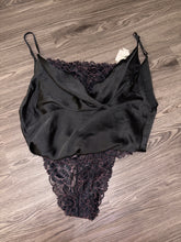 Load image into Gallery viewer, XS Free People Intimately NWT Black Pink Lace Double Date Layer Body Suit
