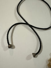 Load image into Gallery viewer, Black Braided Leather Rope Necklace With Magnet Closure
