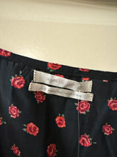 Load image into Gallery viewer, Large NWT Urban Outfitters black and red rose-patterned ruched side slip dress
