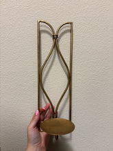 Load image into Gallery viewer, Bronze Gold Set of 2 Candle Wall Sconces
