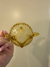 Load image into Gallery viewer, Vintage Federal Glass Company "Star" Pattern Amber Glass Bowl
