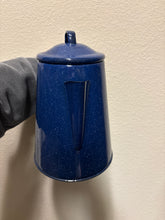 Load image into Gallery viewer, Vintage Blue Speckled Enamel Farmhouse Percolator For Coffee
