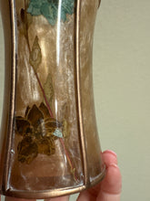 Load image into Gallery viewer, Small Vintage Gold Bronze Dried Flower Vase
