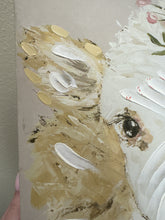 Load image into Gallery viewer, Boho Floral Hand Painted Cow Canvas Wall Decor
